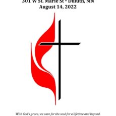 Worship Bulletin for August 14, 2022