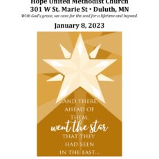 Worship Bulletin for January 8, 2023