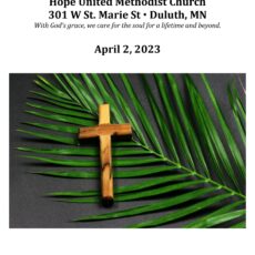 Worship Bulletin for April 2, 2023